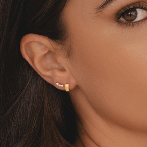 Urbanti Stainless Steel Atlantis Huggie Hoop Earrings