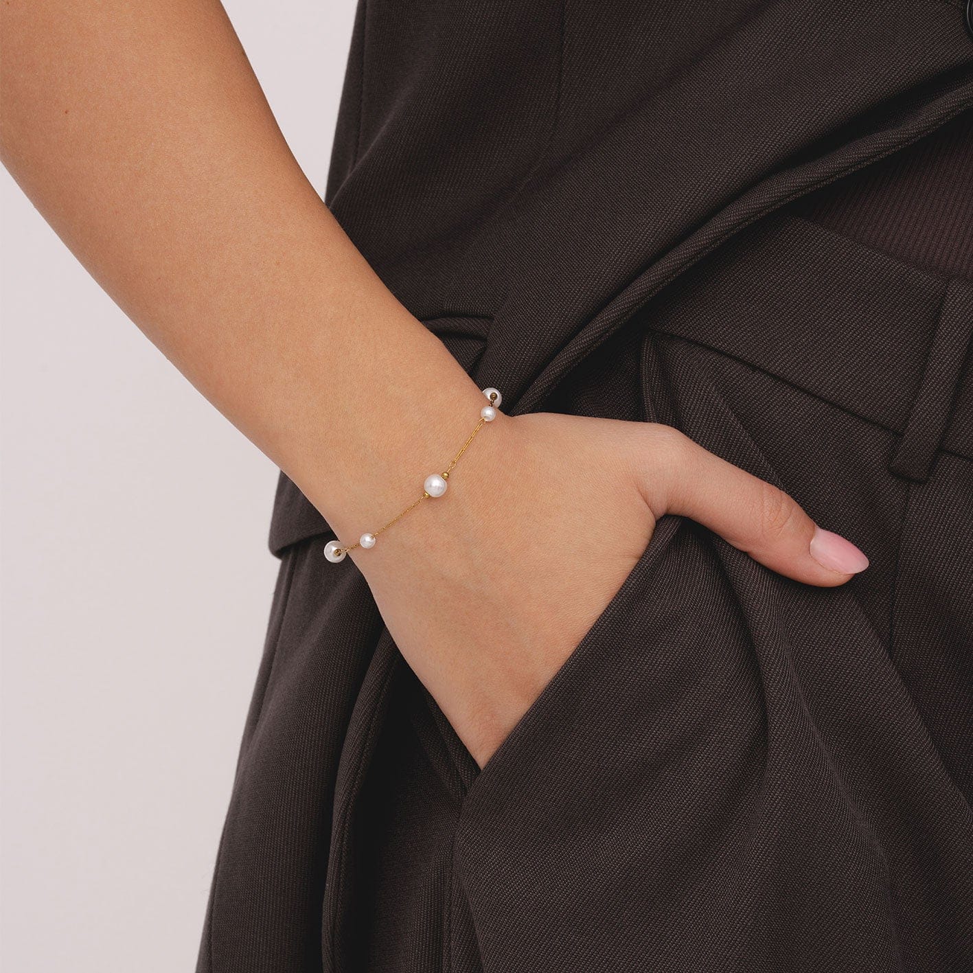 Urbanti Stainless Steel Abbie Pearl Bracelet