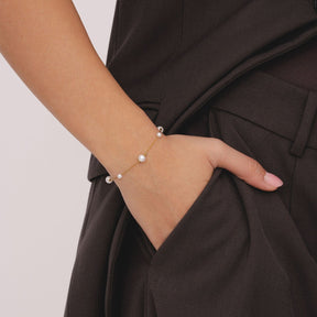 Urbanti Stainless Steel Abbie Pearl Bracelet