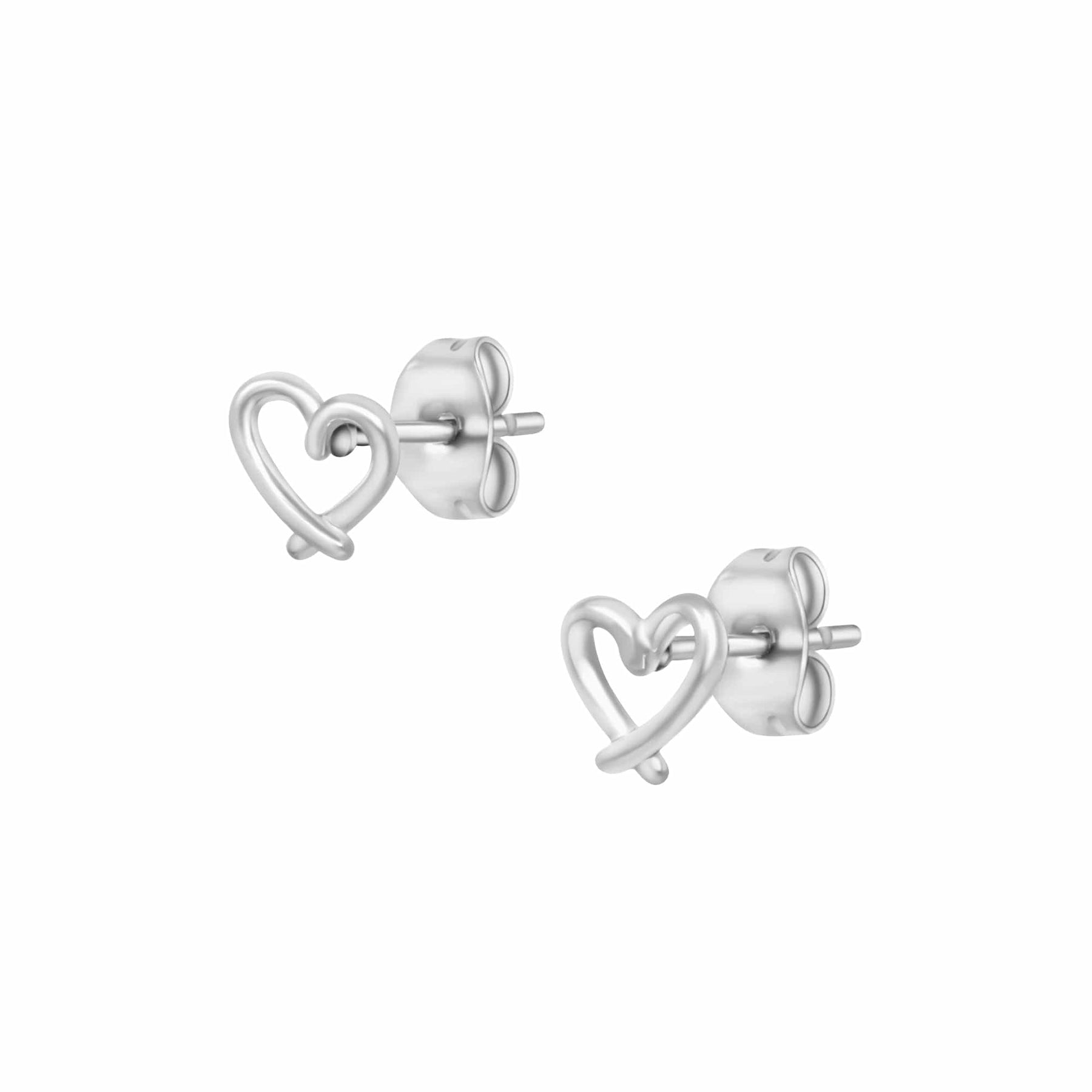Urbanti Stainless Steel Adorn Stud Earrings Silver
