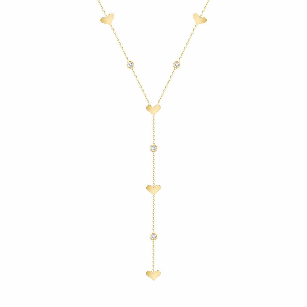 Urbanti Stainless Steel Adorned Lariat Necklace
