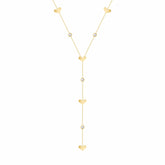 Urbanti Stainless Steel Adorned Lariat Necklace