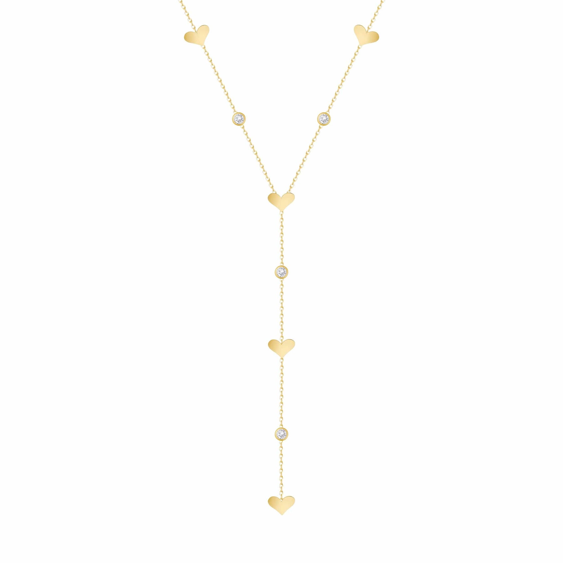 Urbanti Stainless Steel Adorned Lariat Necklace