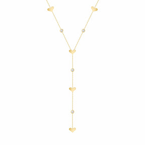 Urbanti Stainless Steel Adorned Lariat Necklace