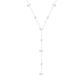 Urbanti Stainless Steel Adorned Lariat Necklace