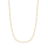 Urbanti Stainless Steel Adrienne Pearl Necklace Gold