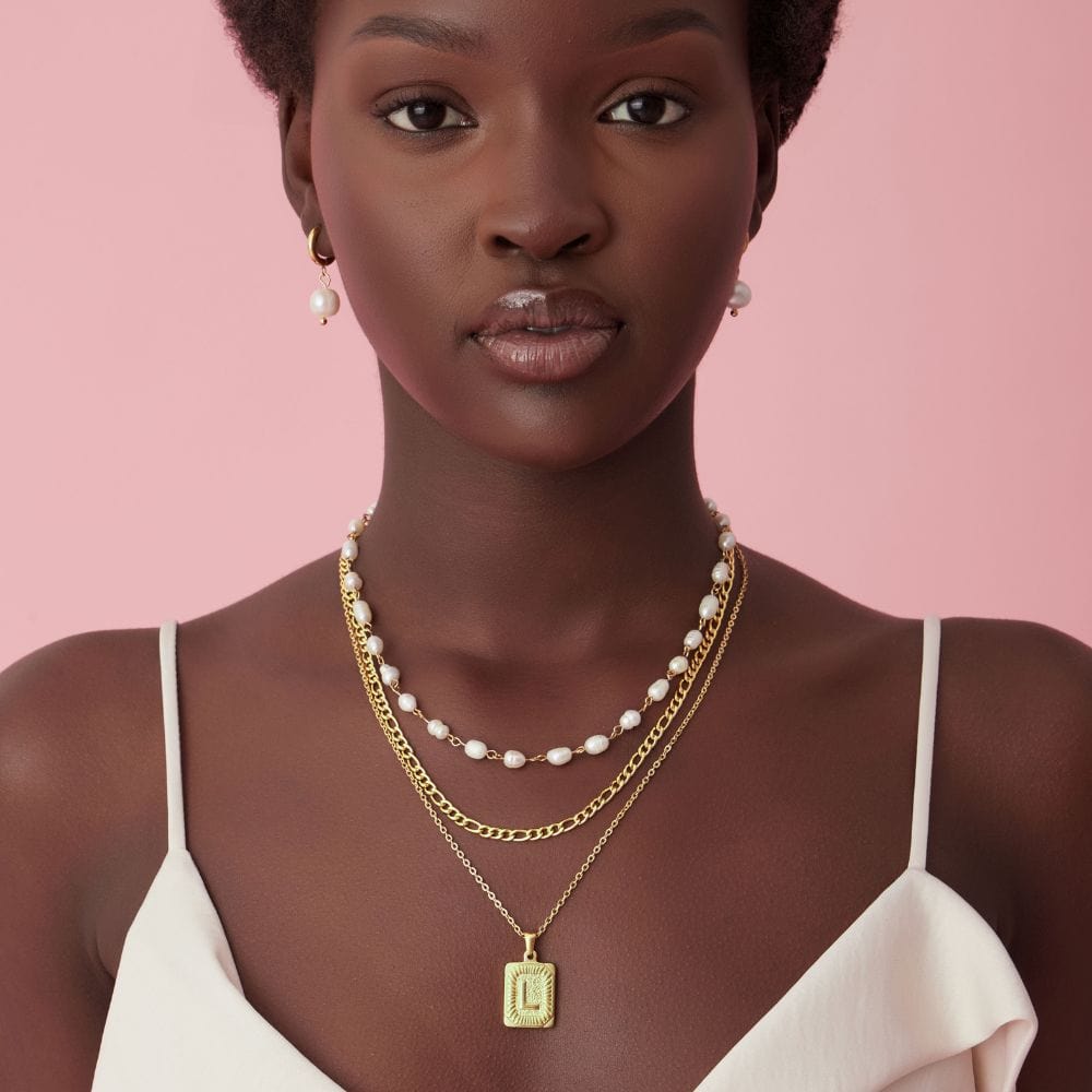 Urbanti Stainless Steel Adrienne Pearl Necklace