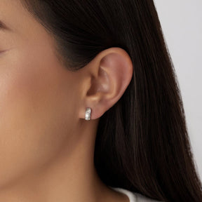 Urbanti Stainless Steel Aimee Huggie Hoop Earrings