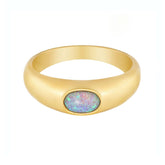 Urbanti Stainless Steel Aisha Opal Ring Gold / US 6 / UK L / EUR 51 (small)