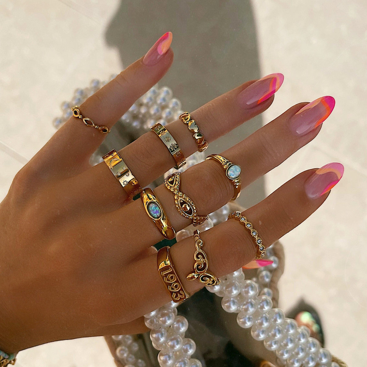 Urbanti Stainless Steel Aisha Opal Ring