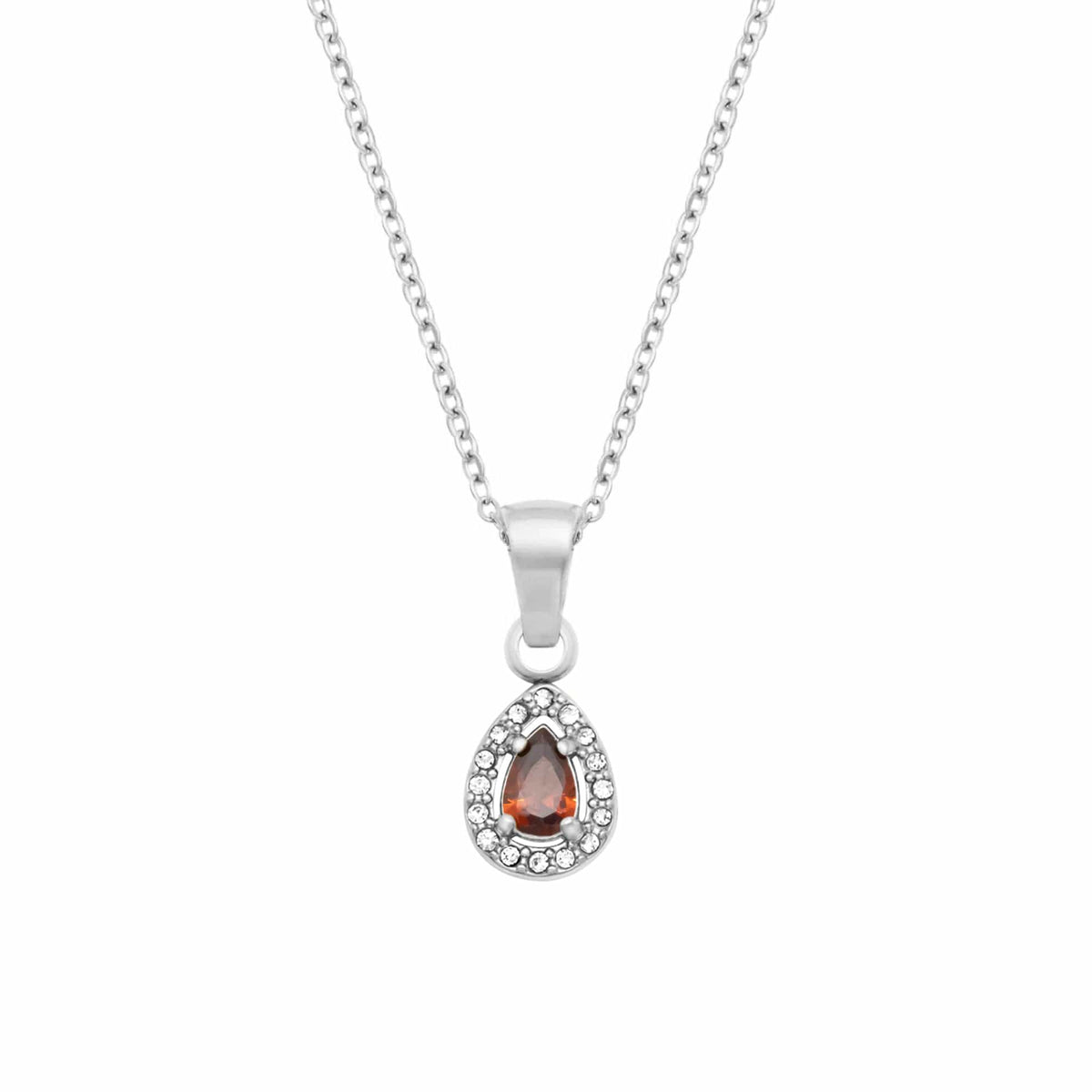 Urbanti Stainless Steel Alcudia Necklace Silver / Red