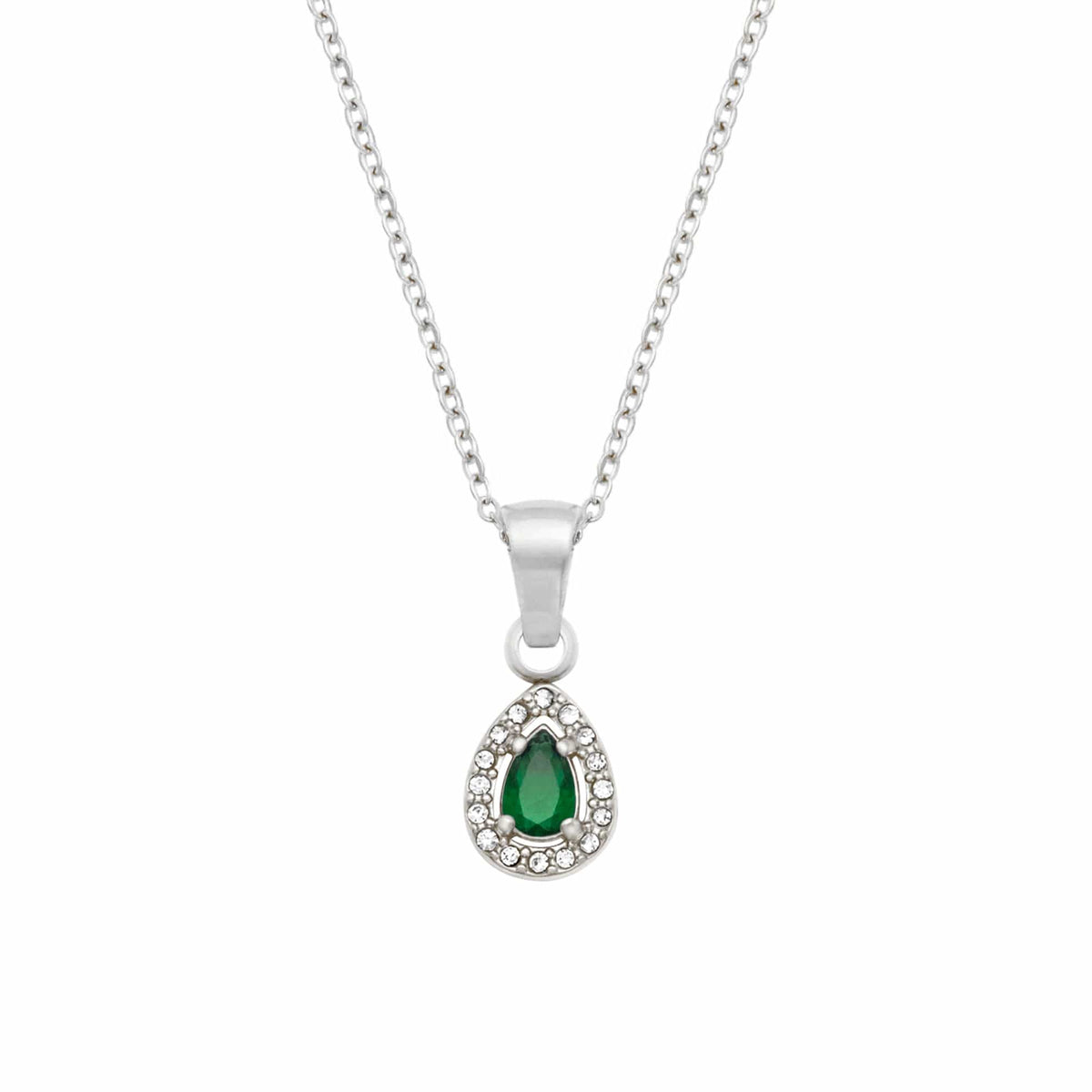Urbanti Stainless Steel Alcudia Necklace Silver / Green