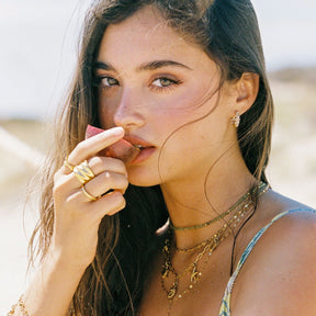 Urbanti Stainless Steel Alice Pearl Hoop Earrings