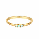 Urbanti Stainless Steel Ally Opal Ring Gold / US 6 / UK L / EUR 51 (small)