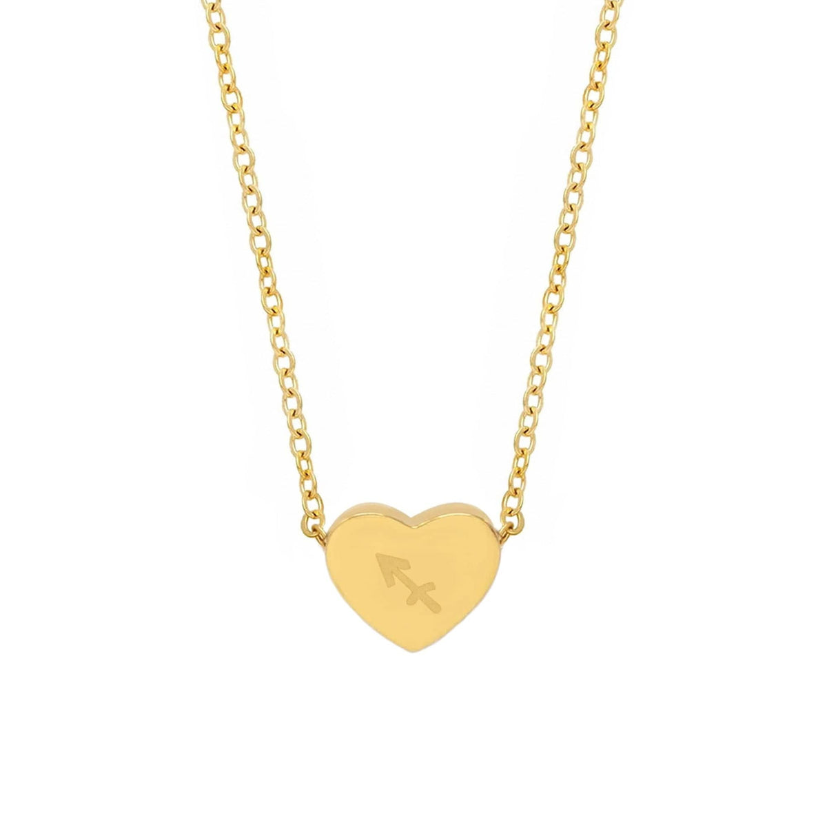 Urbanti Stainless Steel Alora Zodiac Necklace Gold / Sagittarius