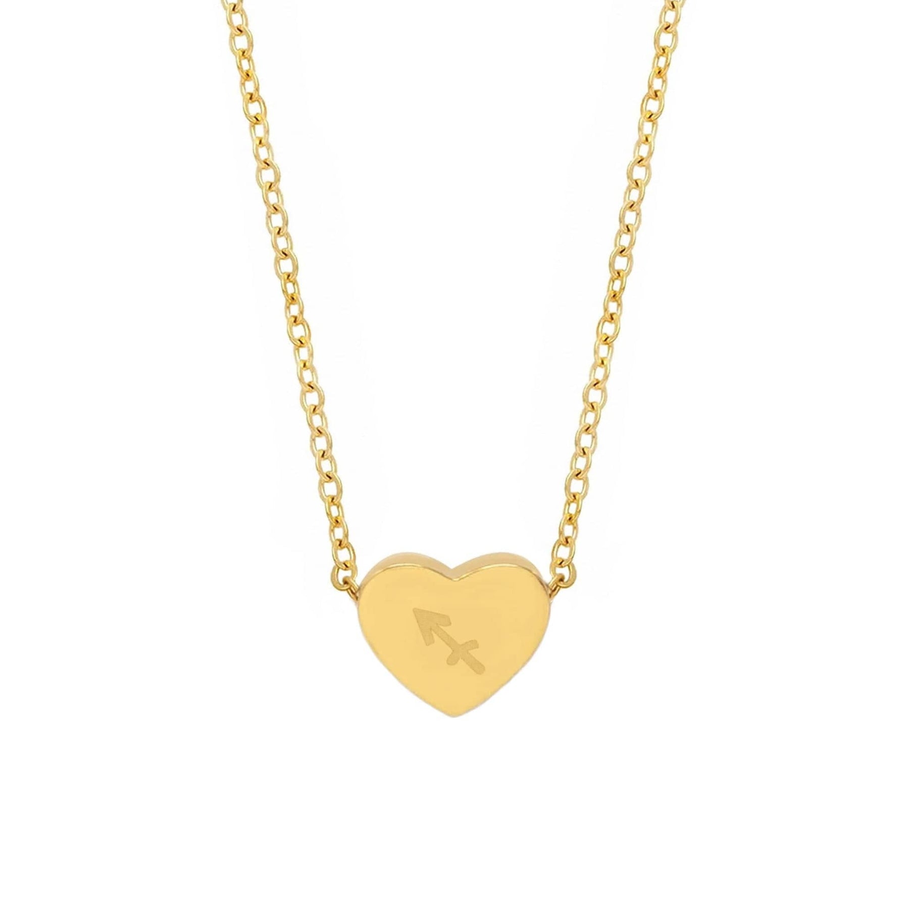 Urbanti Stainless Steel Alora Zodiac Necklace Gold / Sagittarius