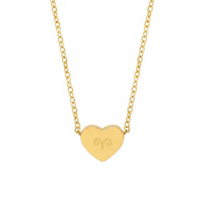 Urbanti Stainless Steel Alora Zodiac Necklace Gold / Aries