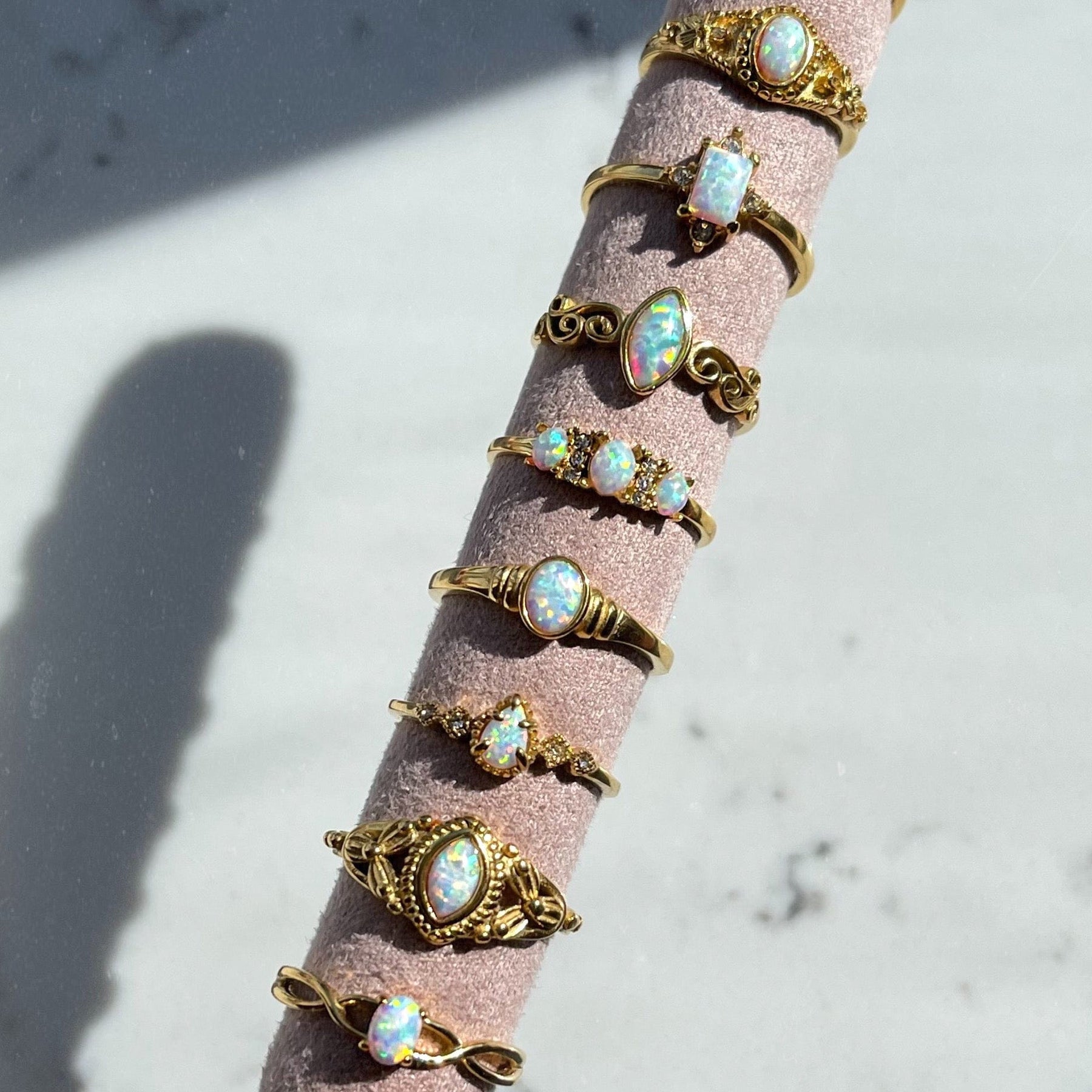 Urbanti Stainless Steel Alyssa Opal Ring