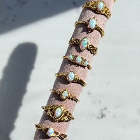 Urbanti Stainless Steel Alyssa Opal Ring