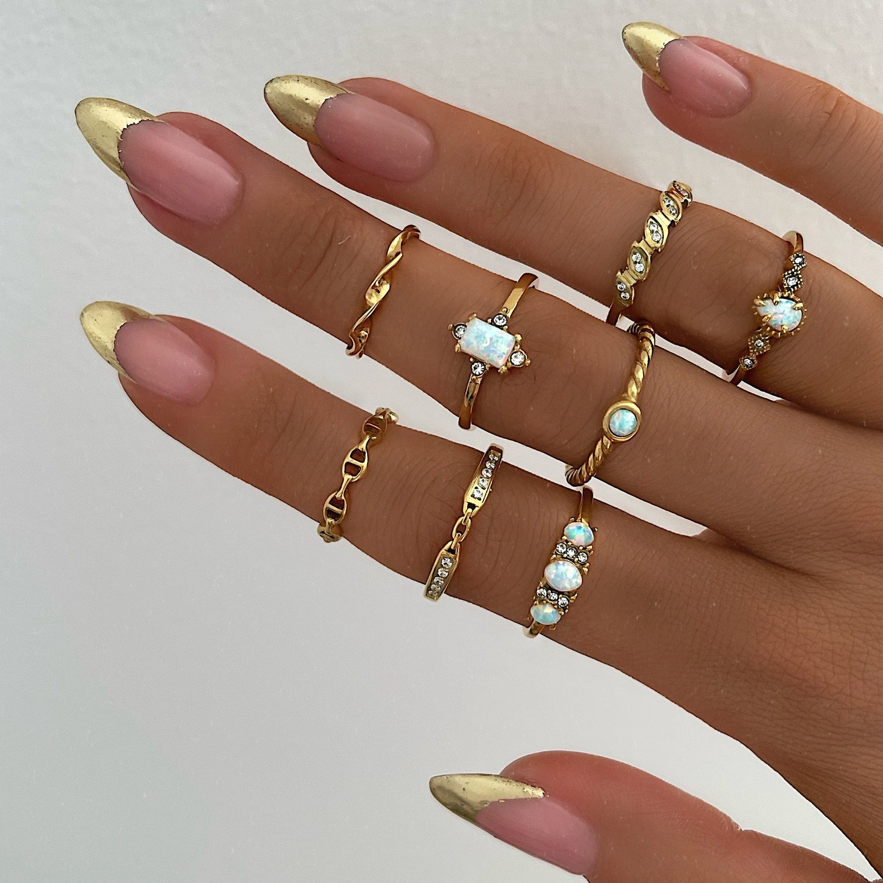 Urbanti Stainless Steel Alyssa Opal Ring