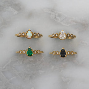 Urbanti Stainless Steel Alyssa Opal Ring