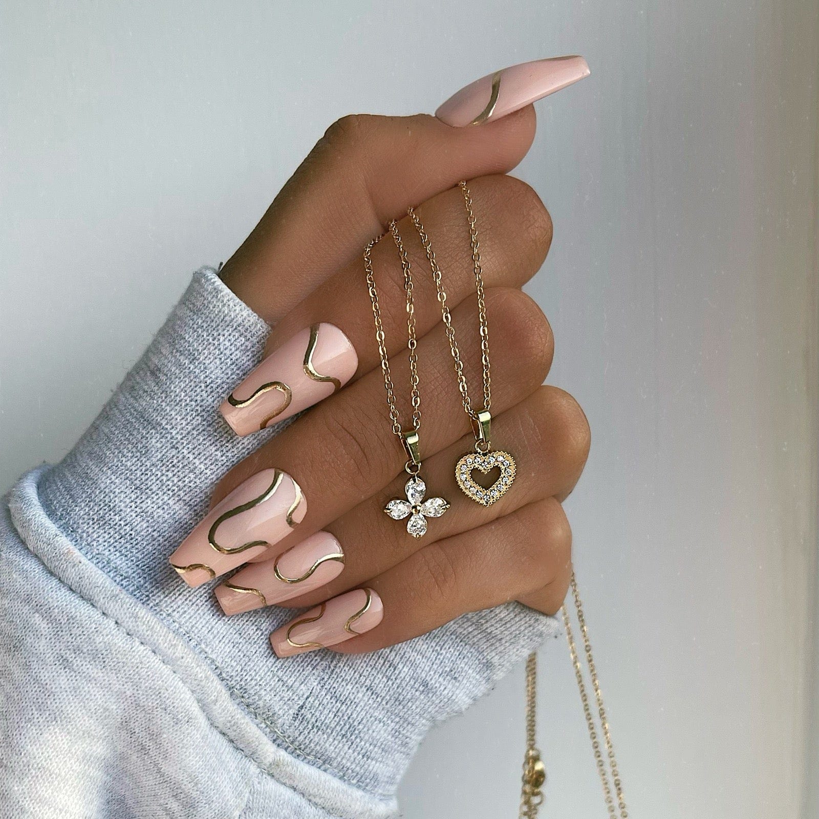 Urbanti Stainless Steel Angelica Necklace Gold