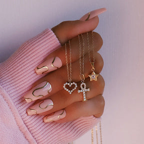 Urbanti Stainless Steel Ankh Necklace Gold