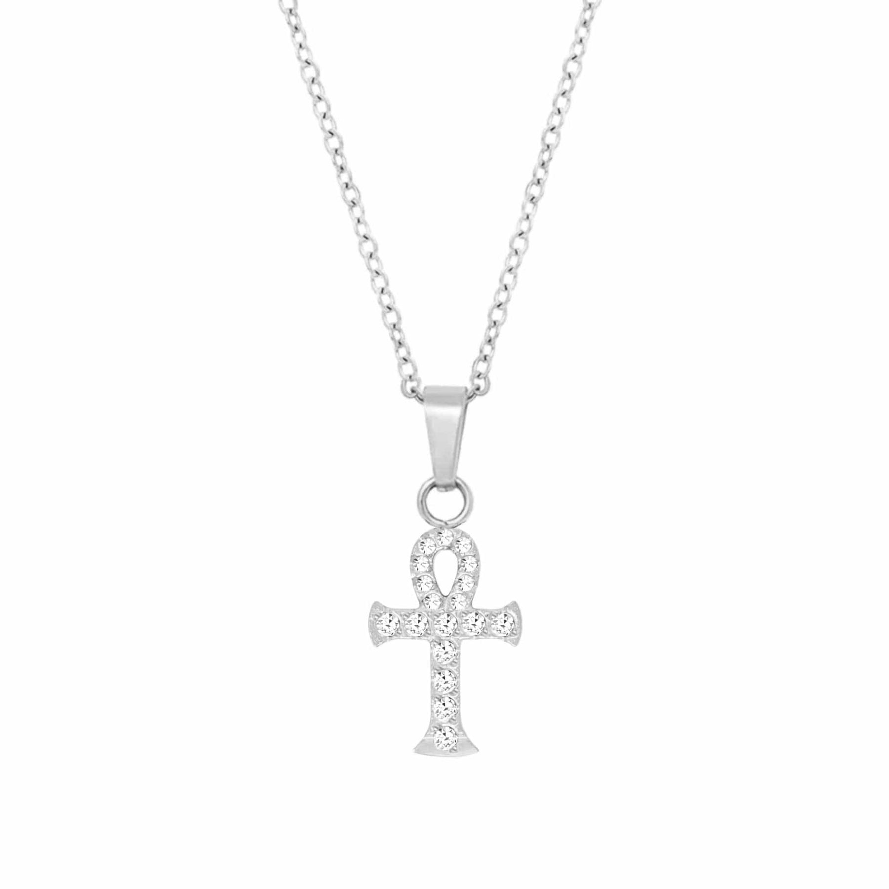 Urbanti Stainless Steel Ankh Necklace Silver
