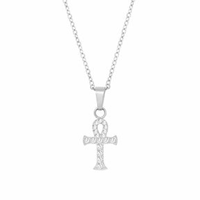 Urbanti Stainless Steel Ankh Necklace Silver