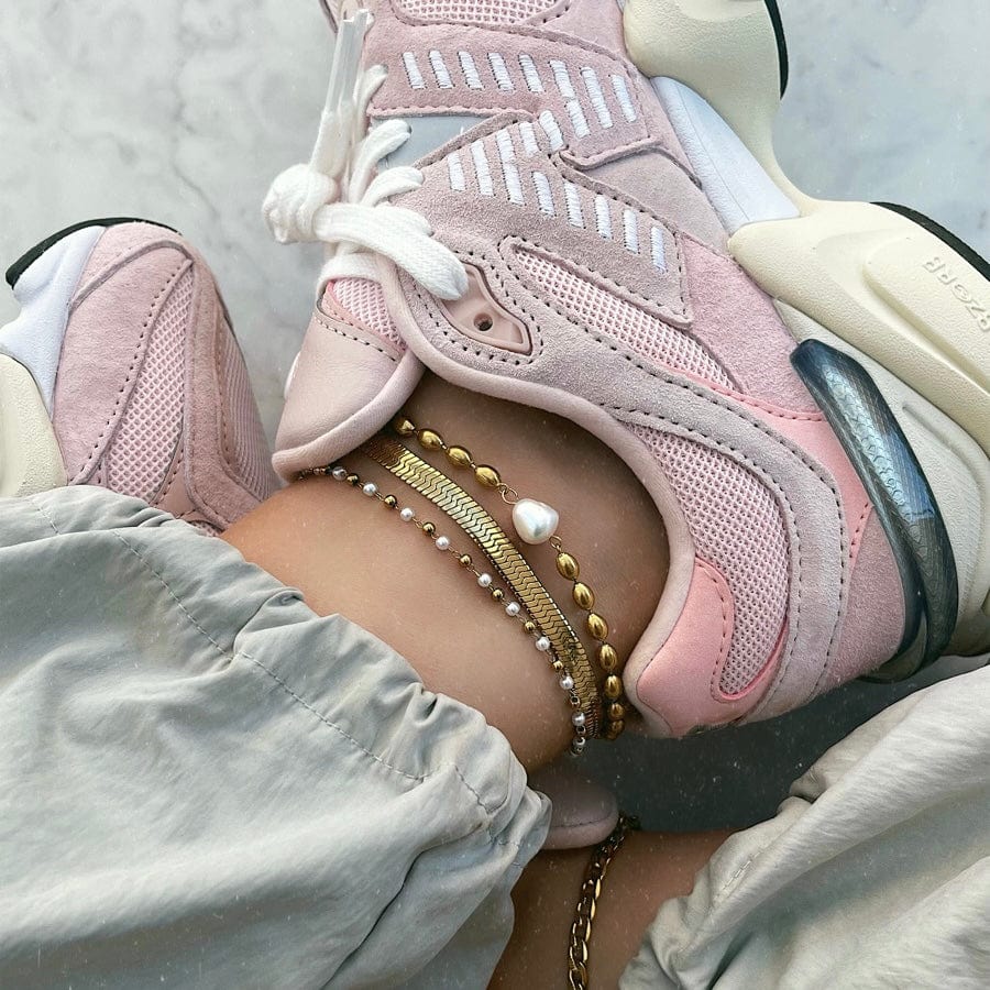 Urbanti Stainless Steel Antalya Pearl Anklet Gold