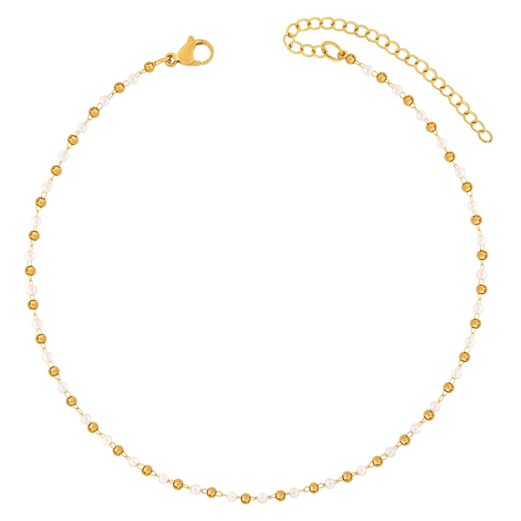 Urbanti Stainless Steel Antalya Pearl Belly Chain Gold / Small