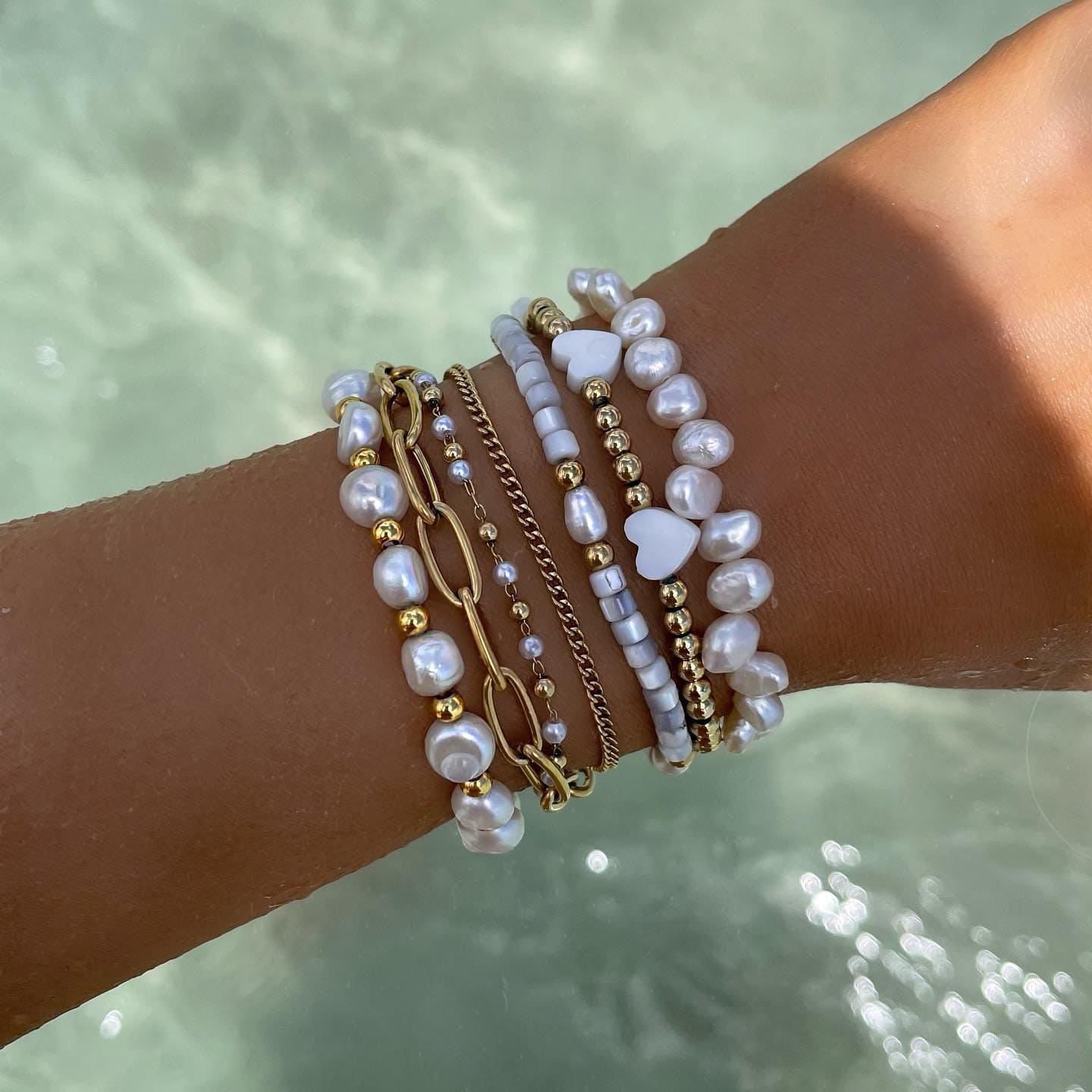 Urbanti Stainless Steel Antalya Pearl Bracelet