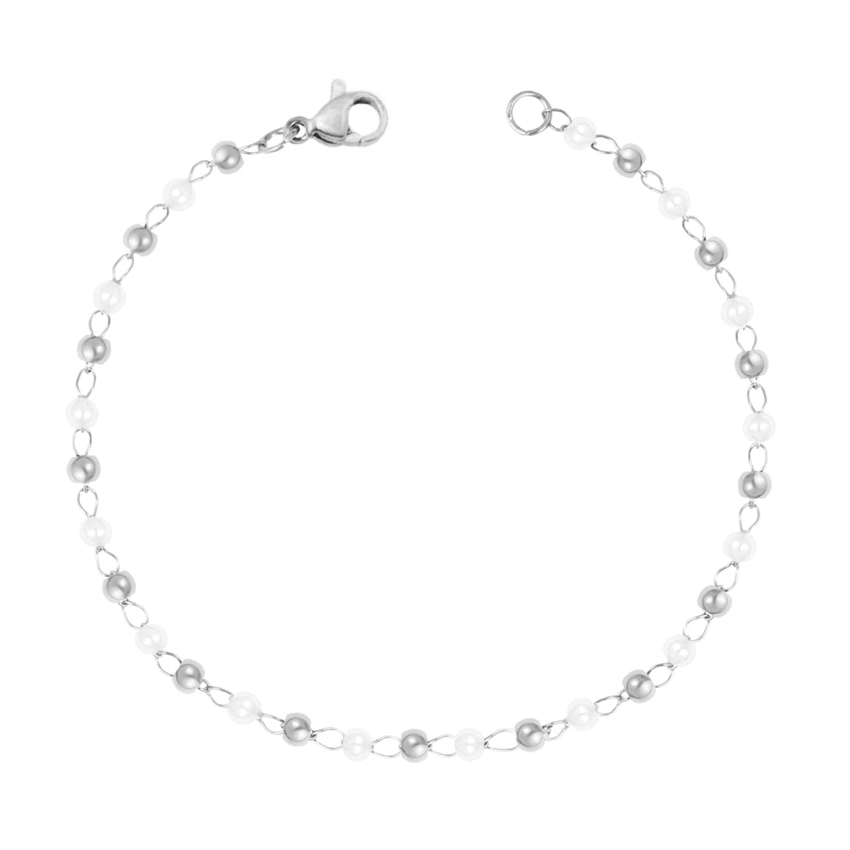 Urbanti Stainless Steel Antalya Pearl Bracelet Silver / Small