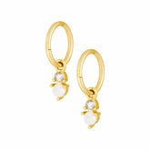 Urbanti Stainless Steel Anthem Opal Hoop Earrings