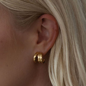 Urbanti Stainless Steel Apollo Hoop Earrings Gold