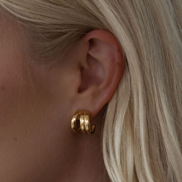 Urbanti Stainless Steel Apollo Hoop Earrings Gold