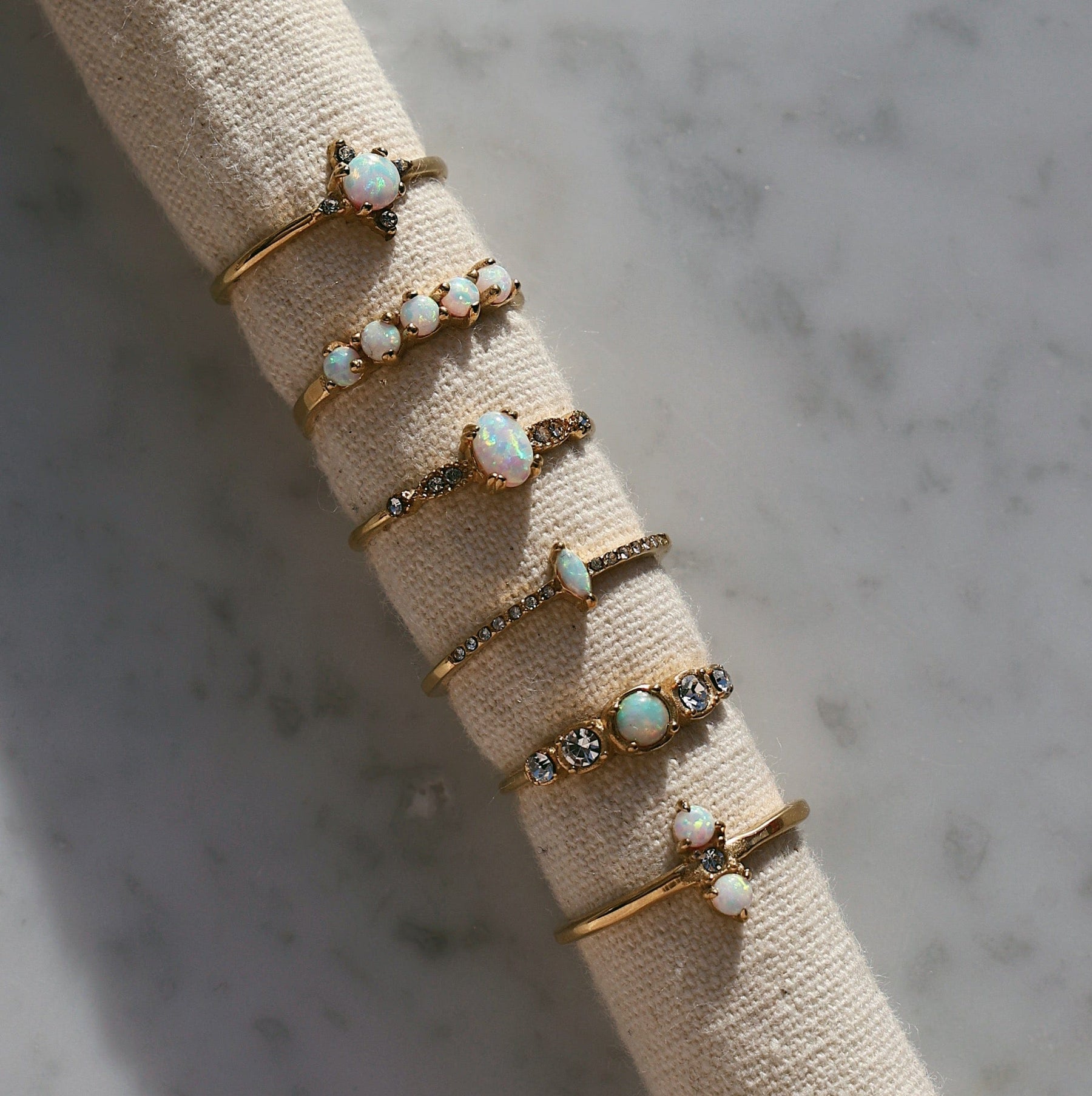 Urbanti Stainless Steel Arctic Opal Ring