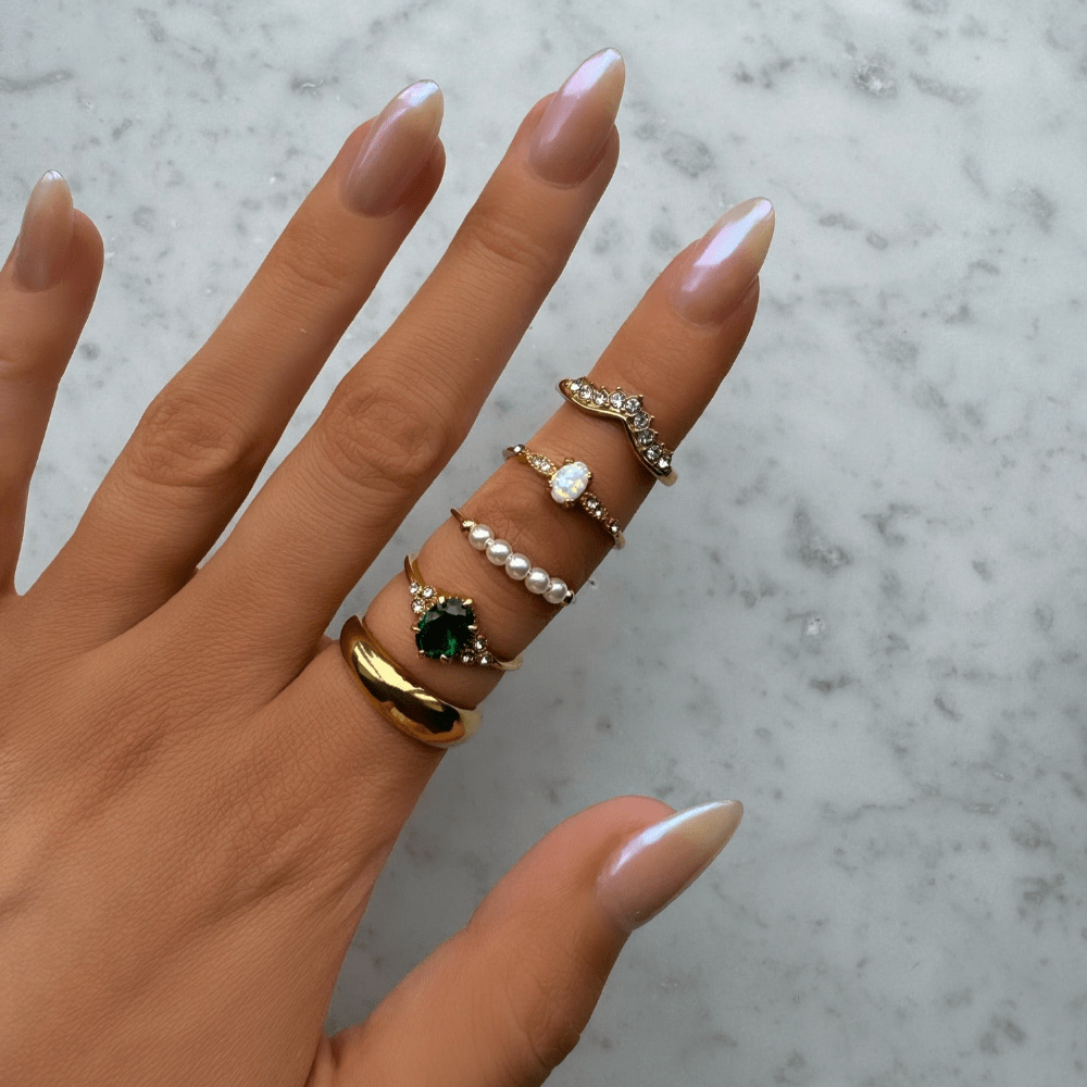 Urbanti Stainless Steel Aruba Pearl Ring