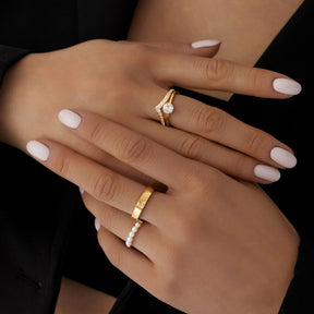 Urbanti Stainless Steel Aruba Pearl Ring