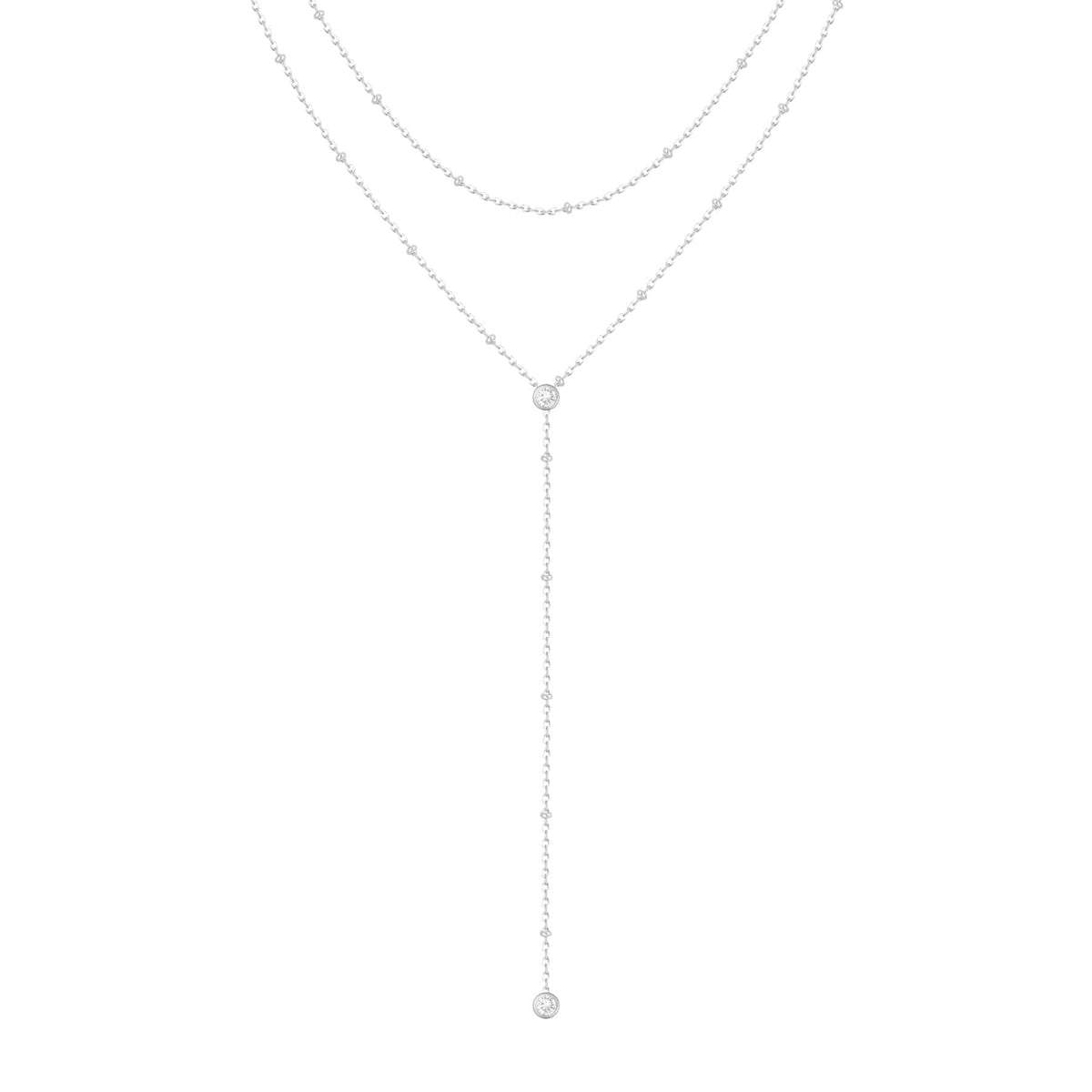 Urbanti Stainless Steel Ashlyn Layered Lariat Necklace