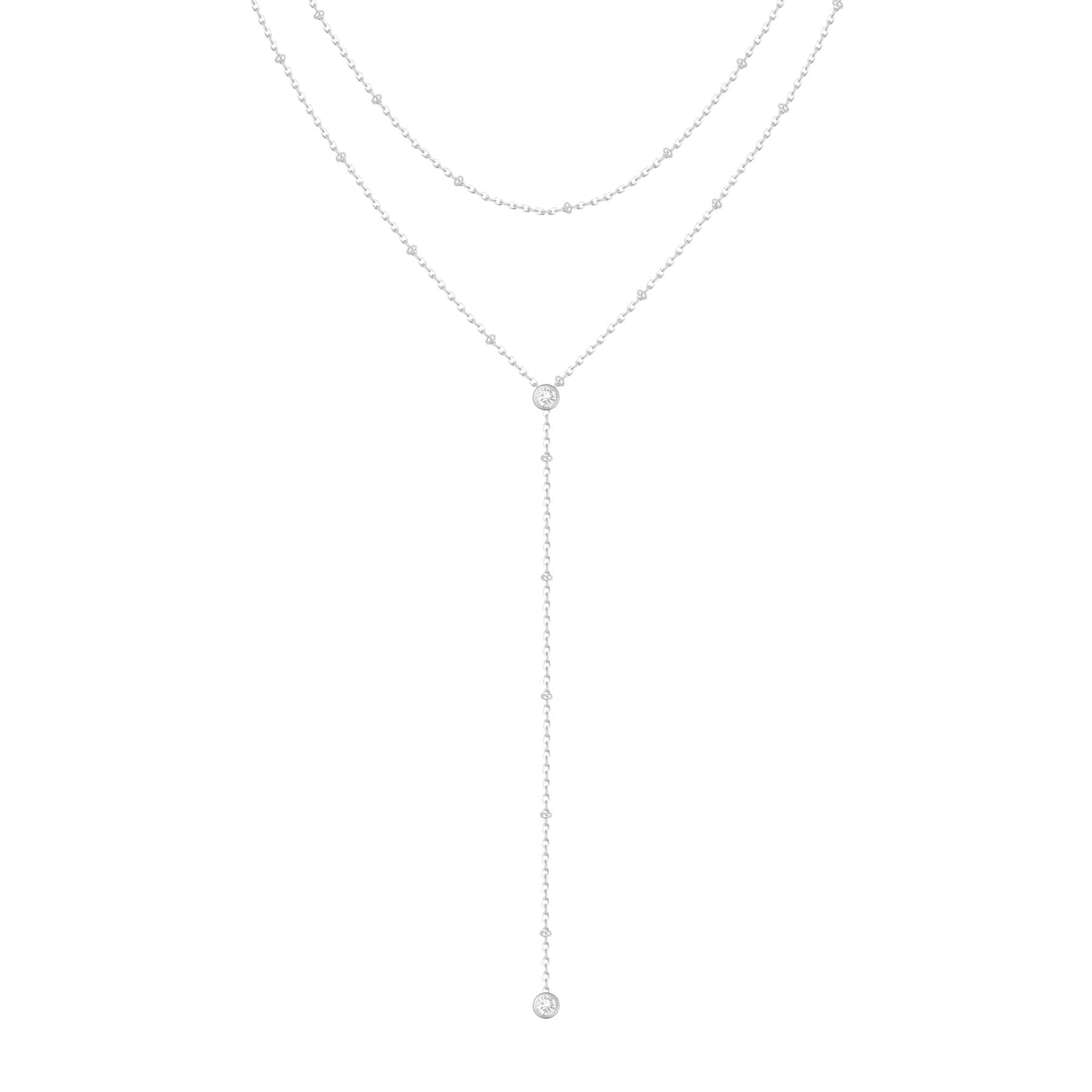 Urbanti Stainless Steel Ashlyn Layered Lariat Necklace