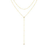 Urbanti Stainless Steel Ashlyn Layered Lariat Necklace