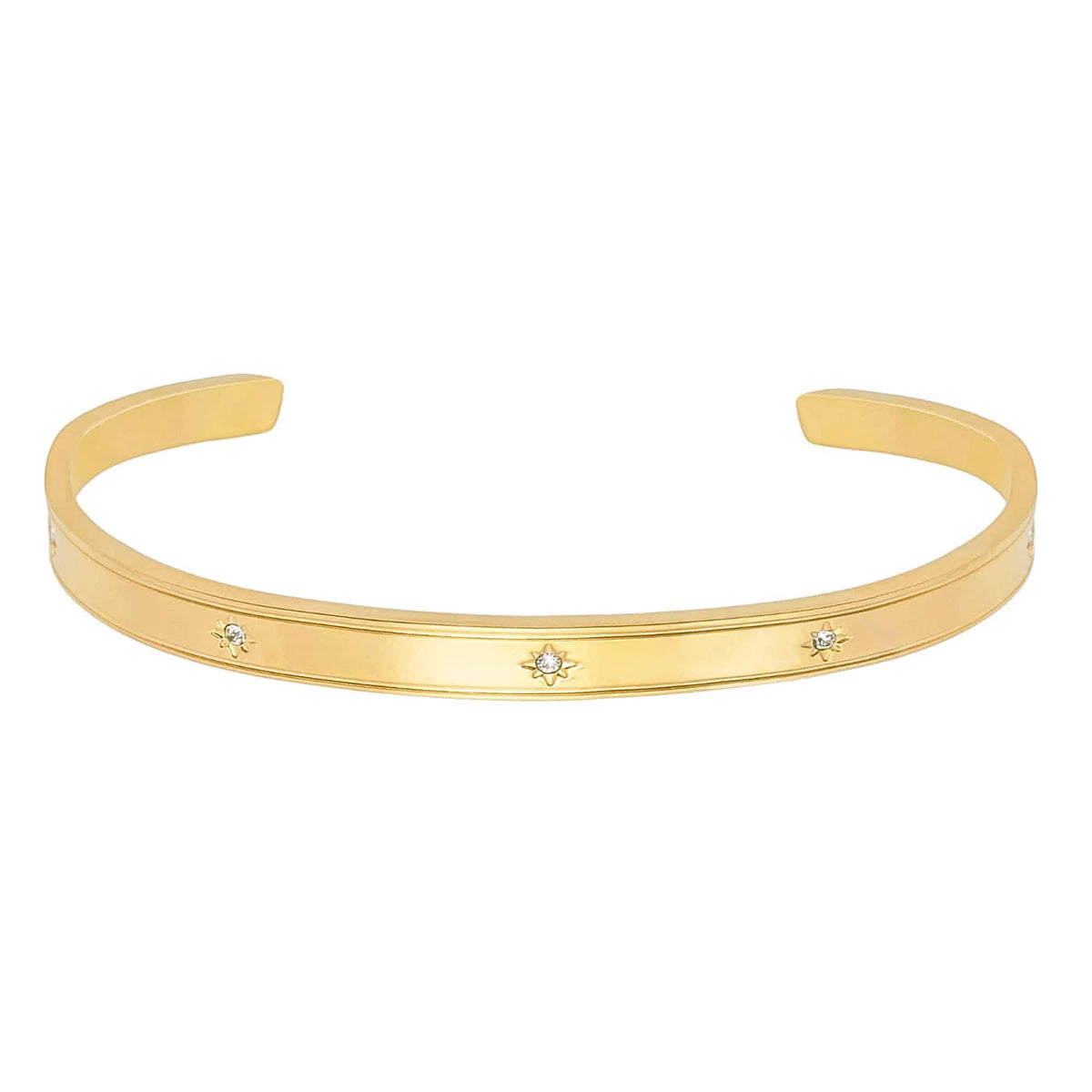 Urbanti Stainless Steel Astral Cuff Bracelet Gold