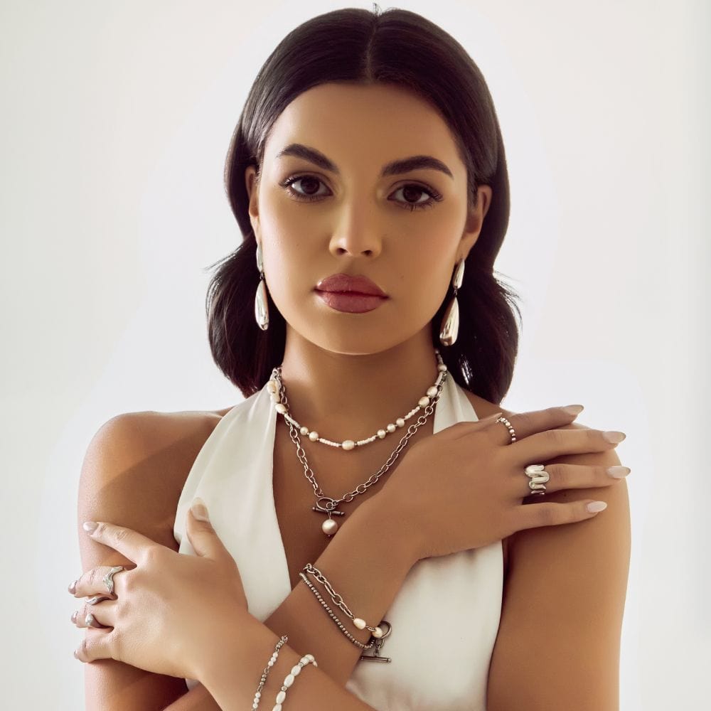 Urbanti Stainless Steel August Pearl Ring