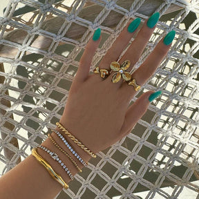 Urbanti Stainless Steel Aurelie Pearl Ring