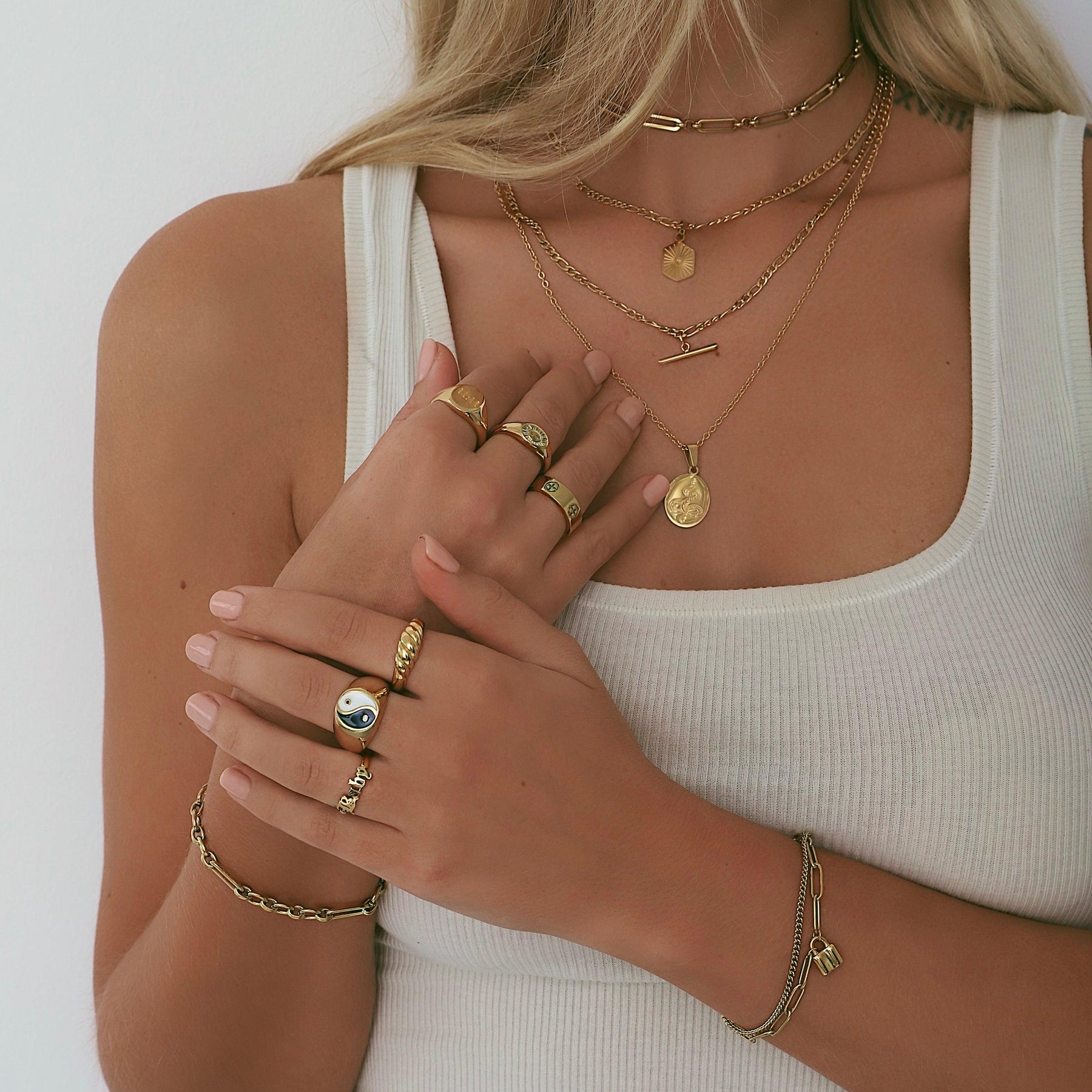 Urbanti Stainless Steel Axel Chain Choker / Necklace