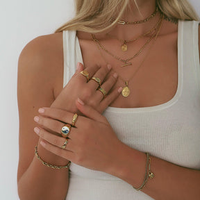 Urbanti Stainless Steel Axel Chain Choker / Necklace