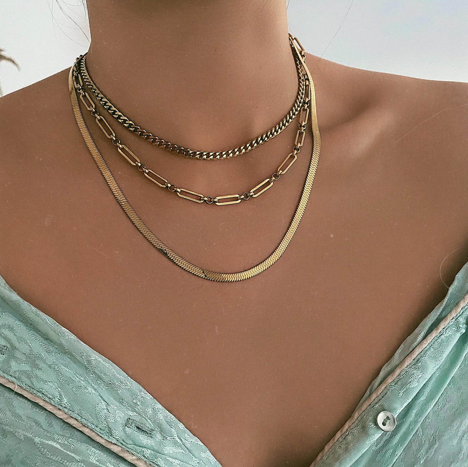 Urbanti Stainless Steel Axel Chain Choker / Necklace