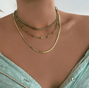 Urbanti Stainless Steel Axel Chain Choker / Necklace