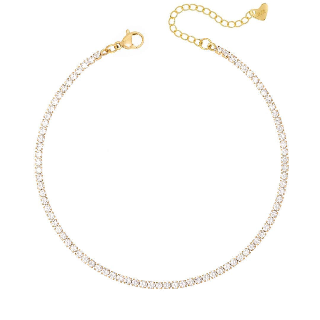 Urbanti Stainless Steel Bardot Tennis Anklet